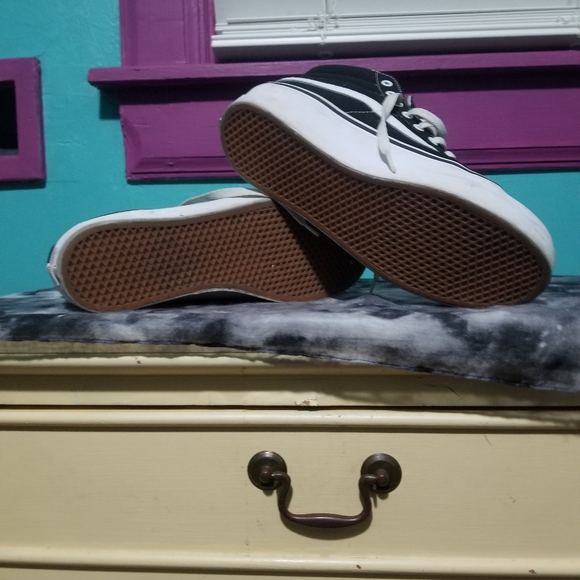 Vans platform black high tops W8 M6.5 - Picture 4 of 4
